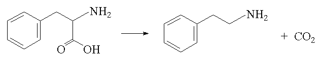 Recation to form a trace amine