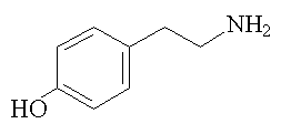 Tyramine, click for 3D structure