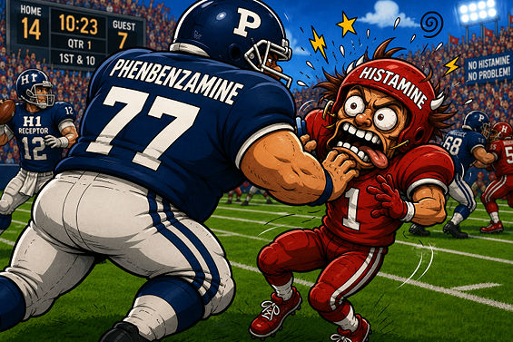 Cartoon about phenbenzamine