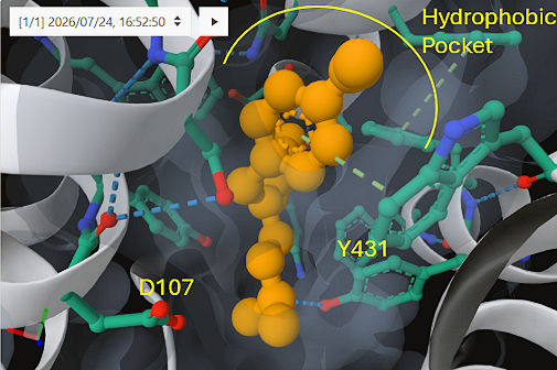 Mepyramine in the H1 receptor binding pocket