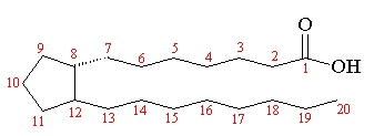 prostanoic acid - click for 3d structure file