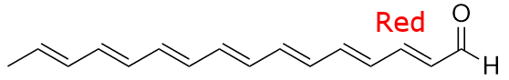 psittacofulvin with an aldehyde end-group