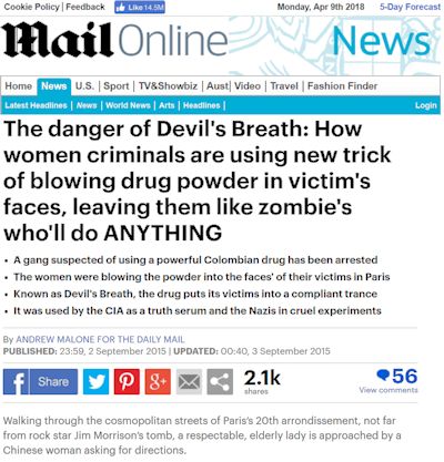 Article from the Daily Mail