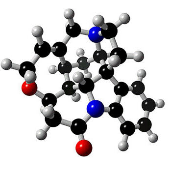 Strychnine. Image taken from http://www.3dchem.com/molecules.asp?ID=206