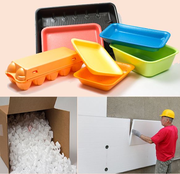 Uses of expanded polystyrene