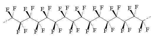 Teflon - PTFE, Click for 3D VRML structure