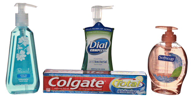 Products with triclosan
