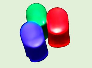 RGB LEDs Image: PiccoloNamek and Fred Gandt via Wikimedia Commons