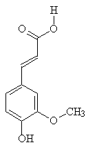 Ferulic acid - click for 3D structure