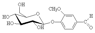 The glucoside containing vanillin - click for 3D structure