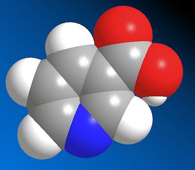 Spacefill model o niacin