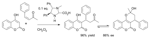 assymetric synthesis via MacMillan catalyst