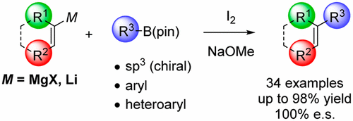 Synthesis of Functionalized Alkenes by a Transition-Metal-Free Zweifel Coupling