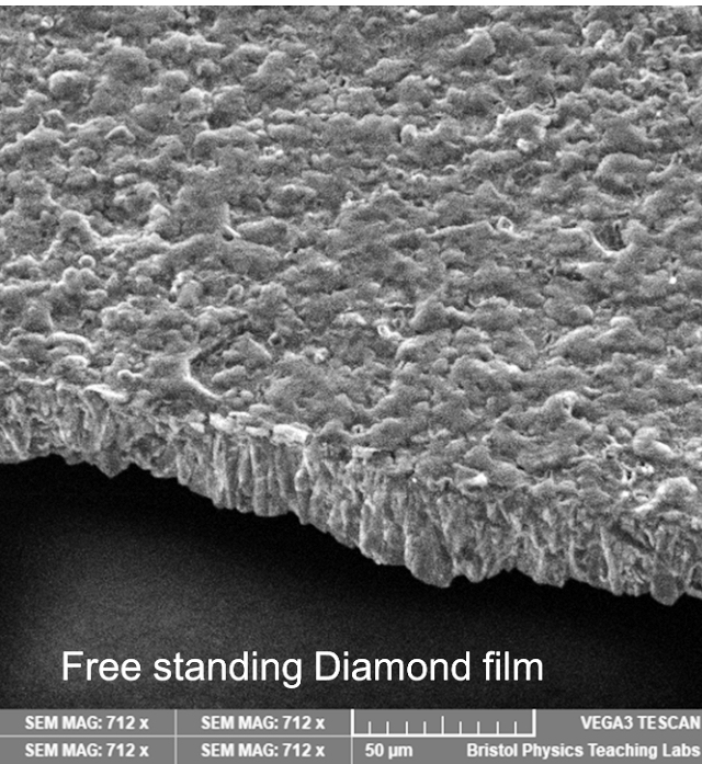 Diamond film deposited in the Minion