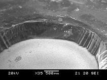 SEM of diamond membrane