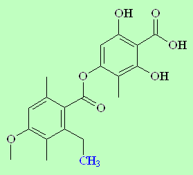 Diffractaic acid - click for 3D structure