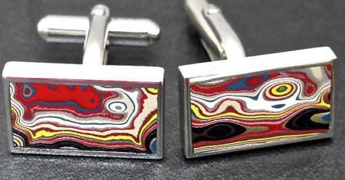 Fordite cufflinks