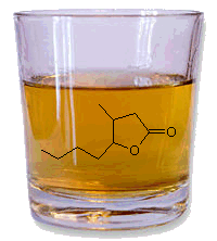 Glass of whisky (lactone)