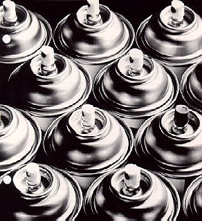 Aerosol cans. This image was copied from www.adhesiveworld.com/Aerosols/aerosols.html without permission