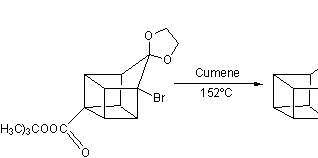 The first occurance of a Hunsdiecker decarboxylation, firstly substitutes the caroxylic acid group and then removes it.