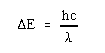 E = hc / lambda