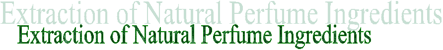Extraction of Natural Perfume Ingredients